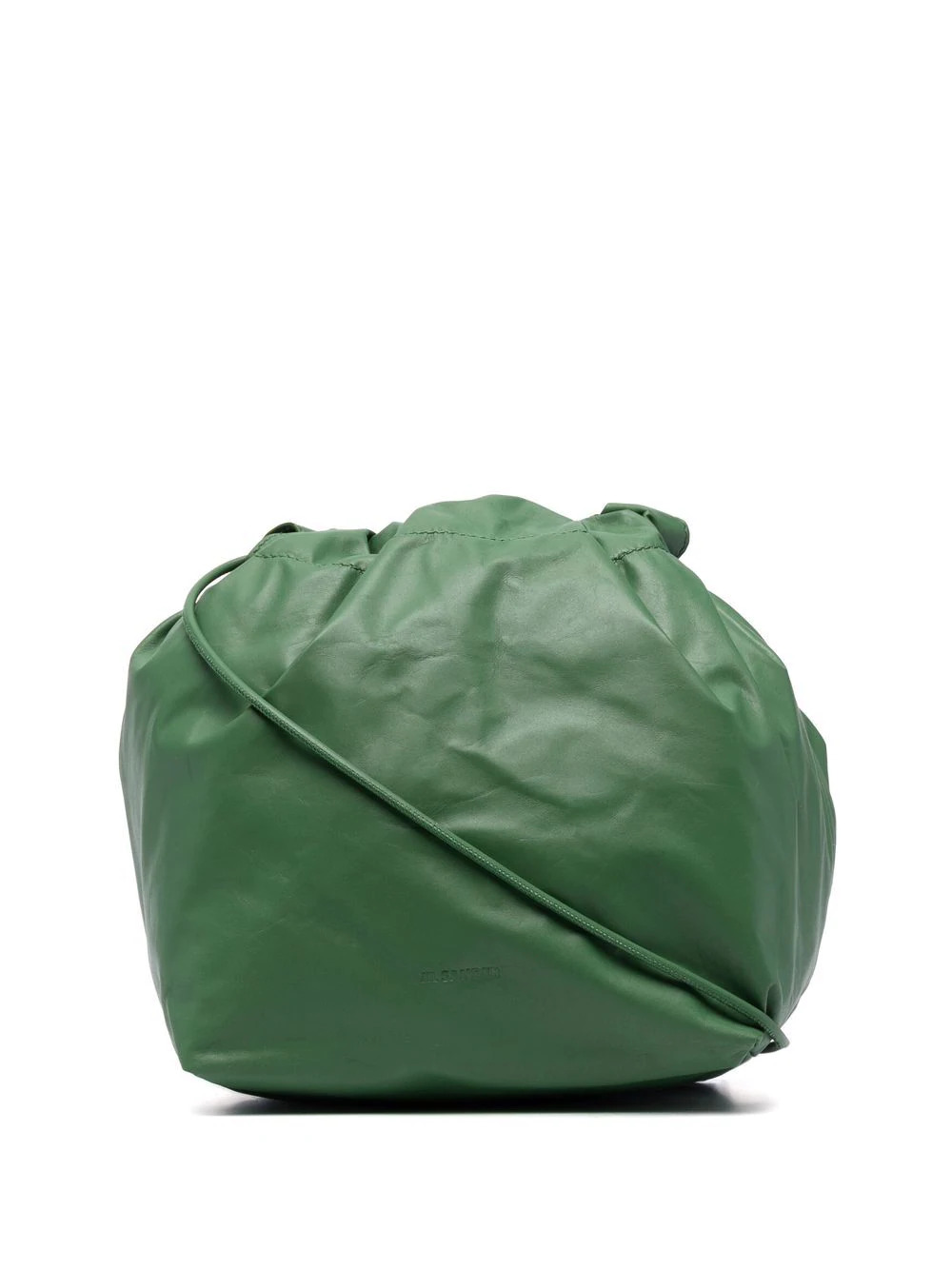Beutel Tasche aus grünem Leder
