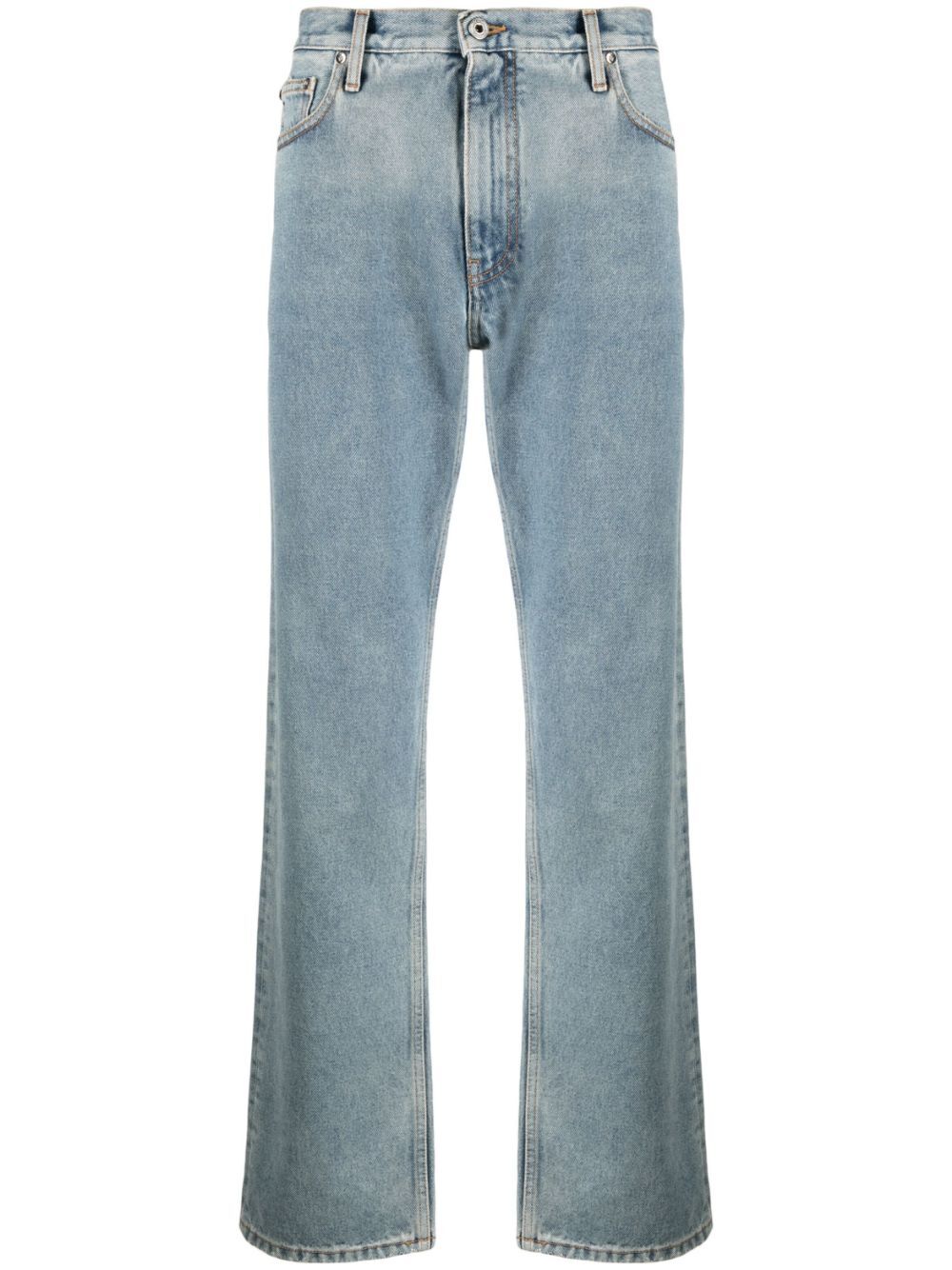 Jeans mit Diag-Print