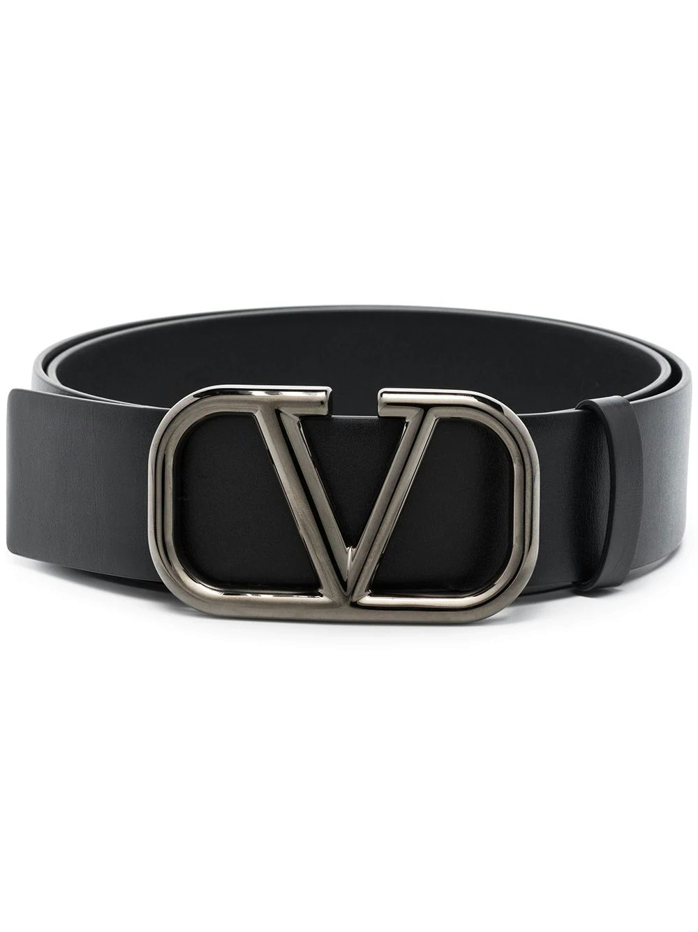Valentino - Black V-logo belt