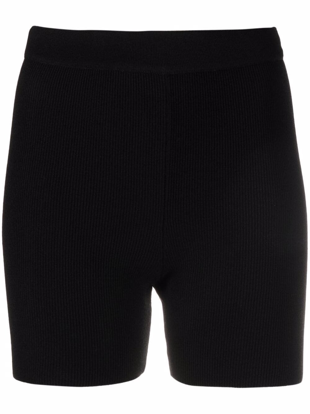 Arancia ribbed-knit shorts in black
