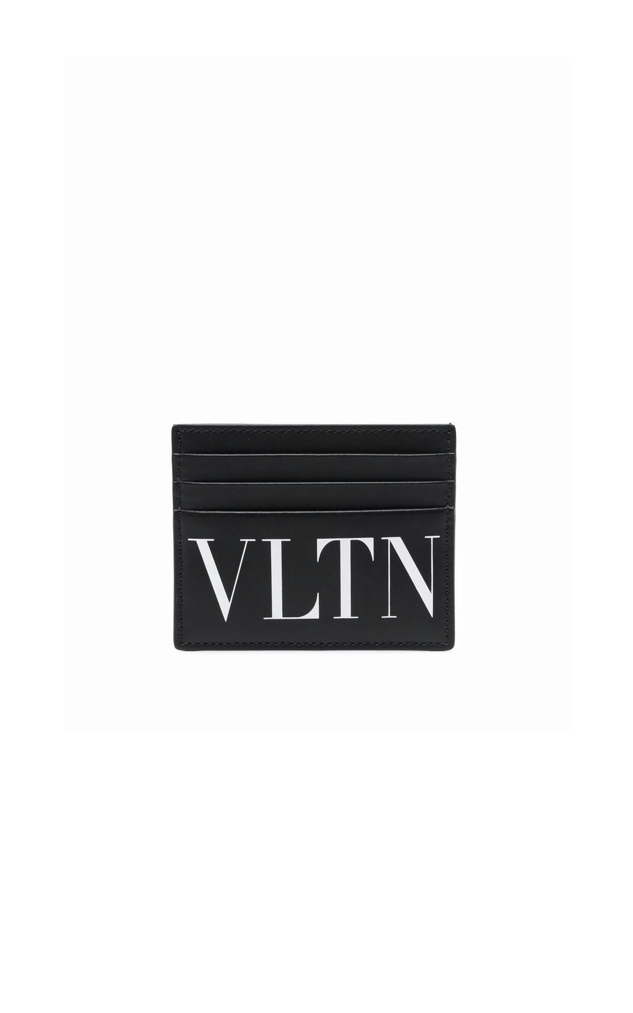 Valentino - VLTN logo-print cardholder in black