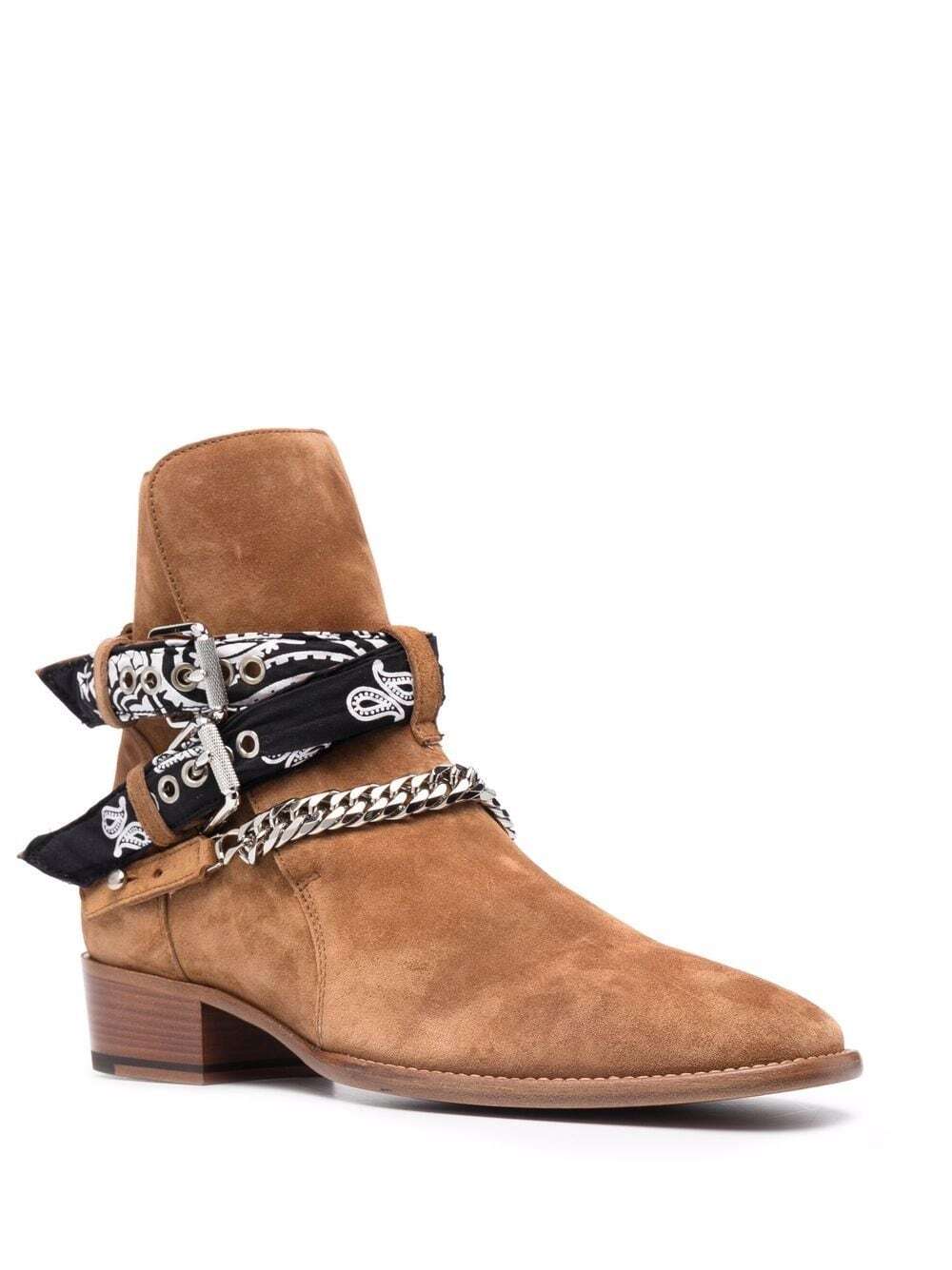 Ankle Boots Bandana Buckle in Braun