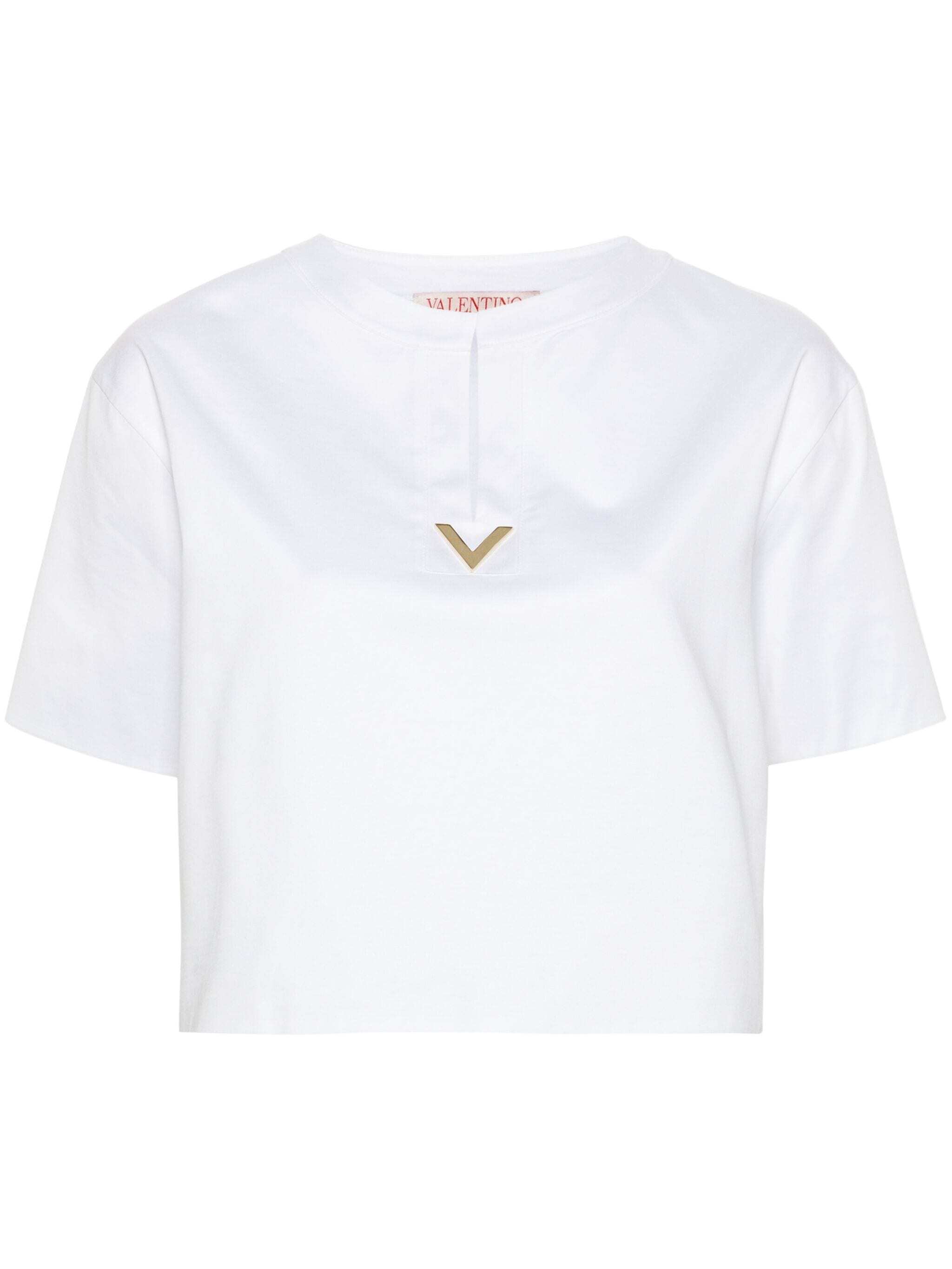 Kurzes T-Shirt mit VLogo
