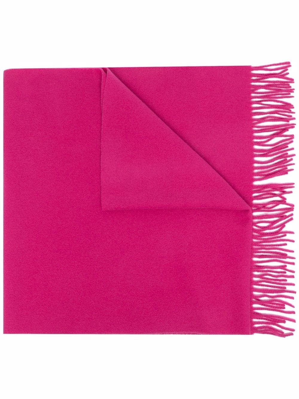 Schal mit Logoaufnäher in Pink