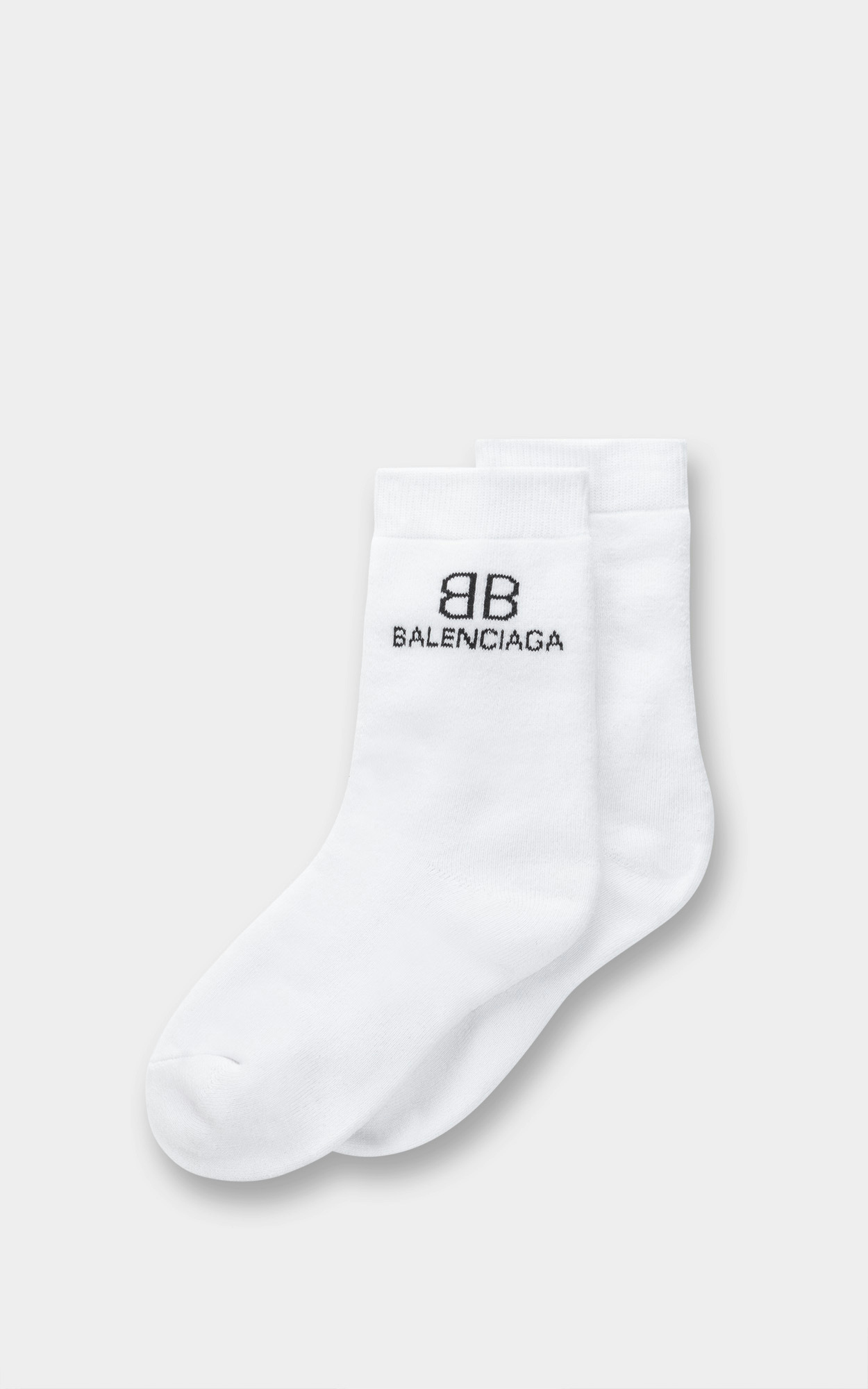 BALENCIAGA - Weiße Logo-Socken