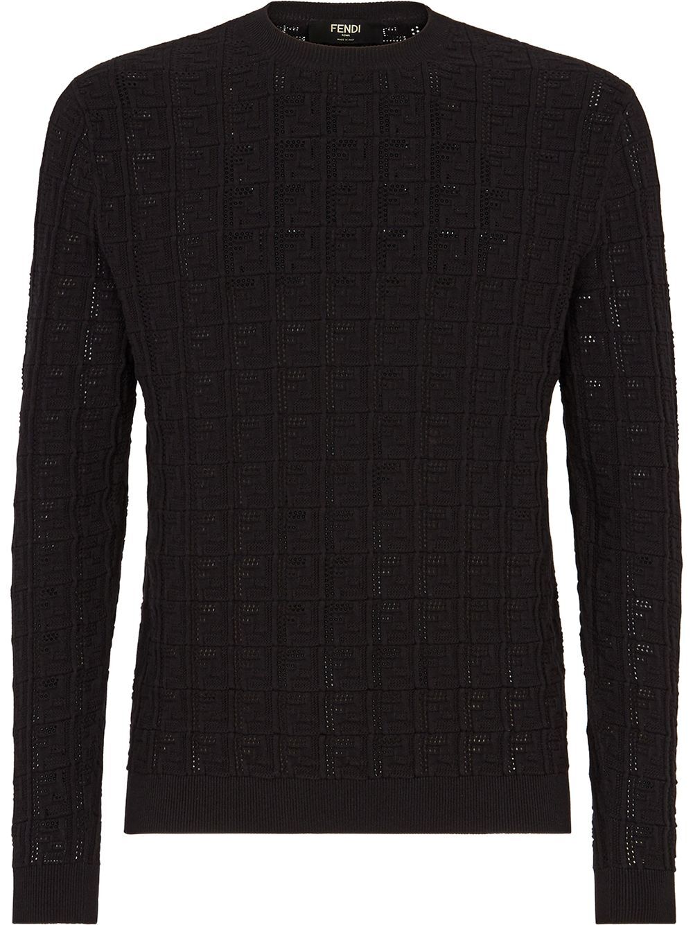 FF-Muster Pullover in Schwarz