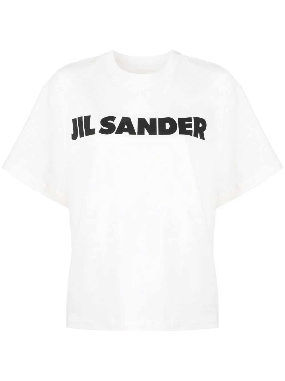 T-Shirt mit Logoprint in Weiß