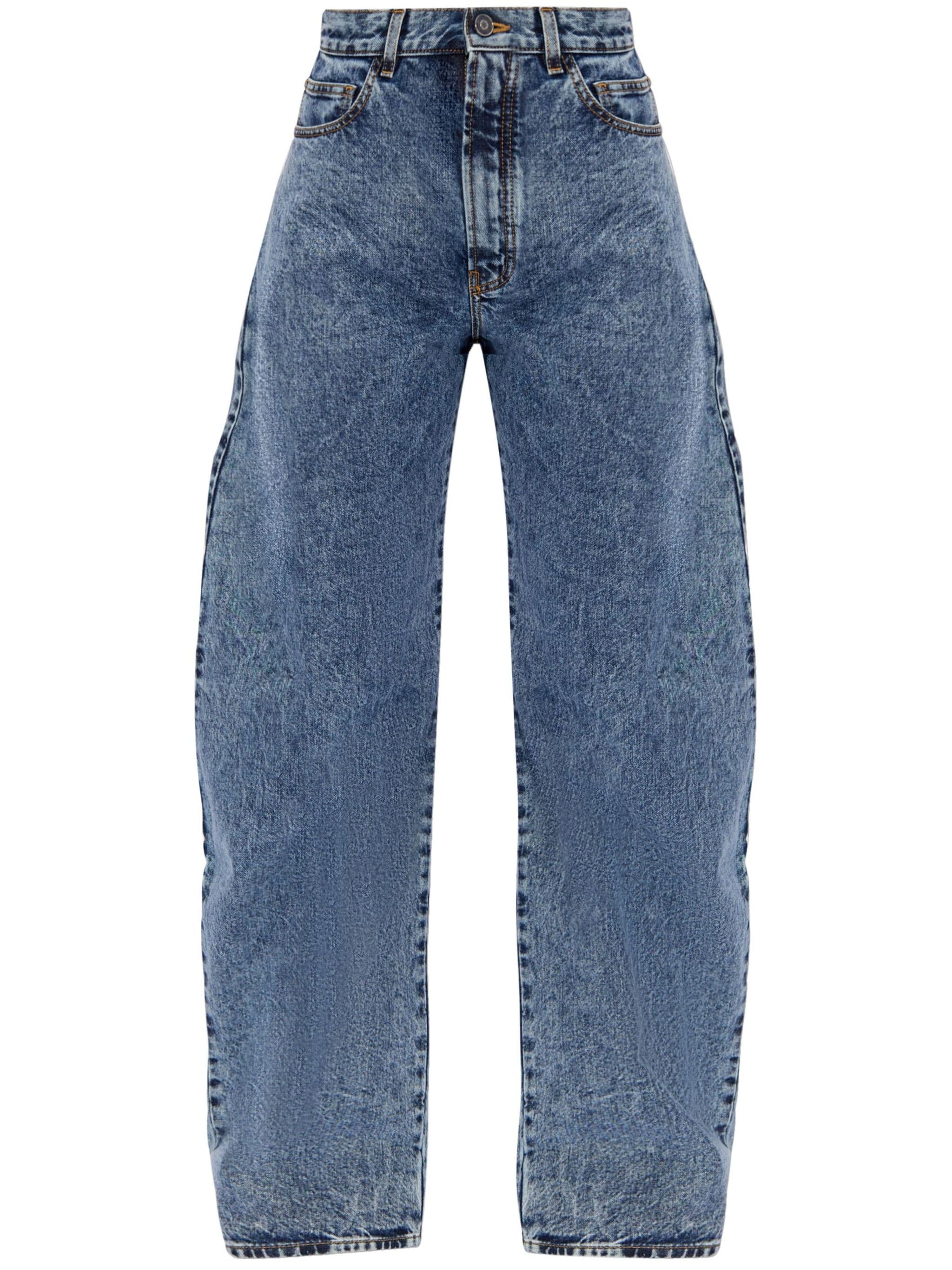 Runde Jeans mit hohem Bund