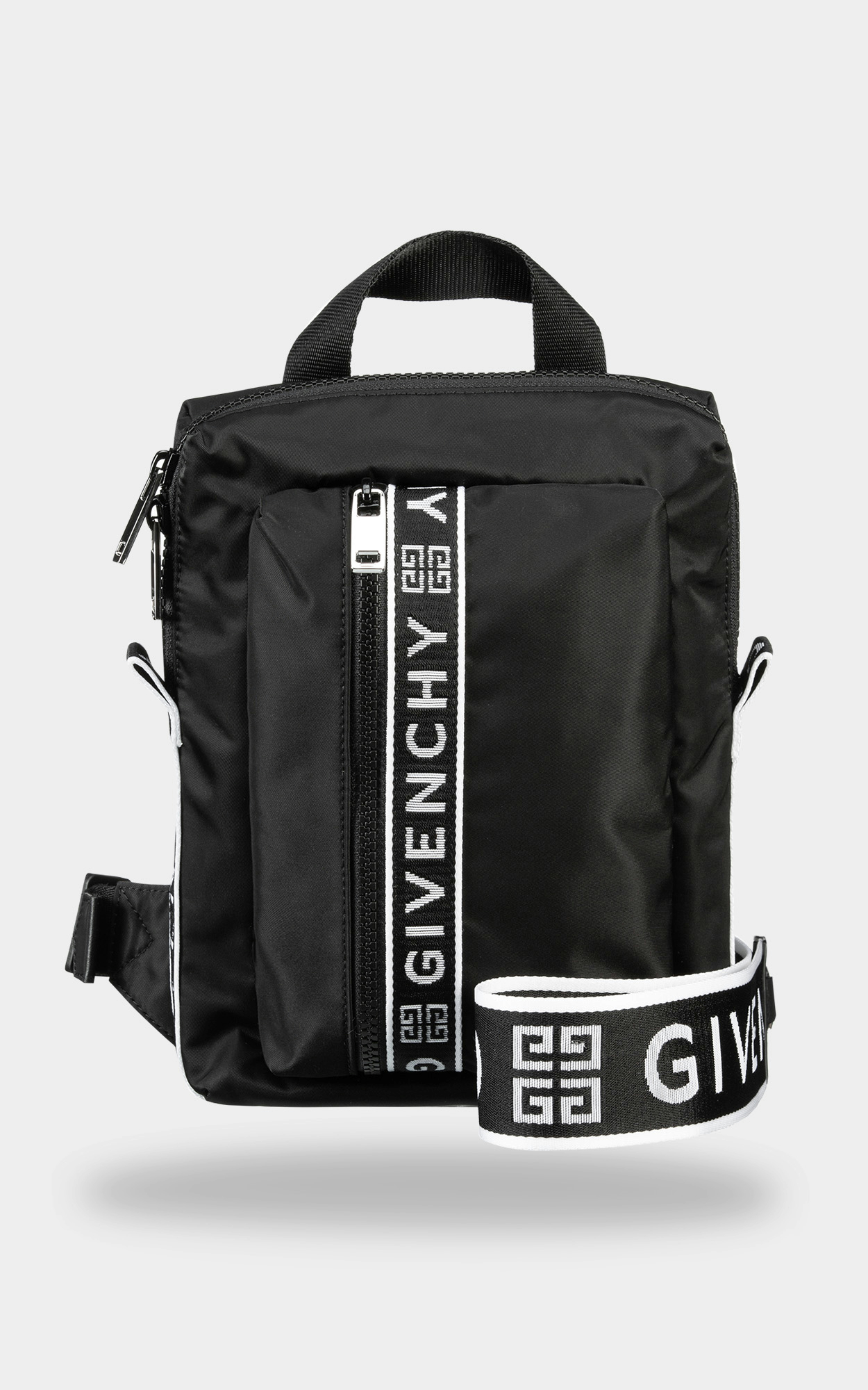 Givenchy - Schultertasche in Schwarz mit Logoband