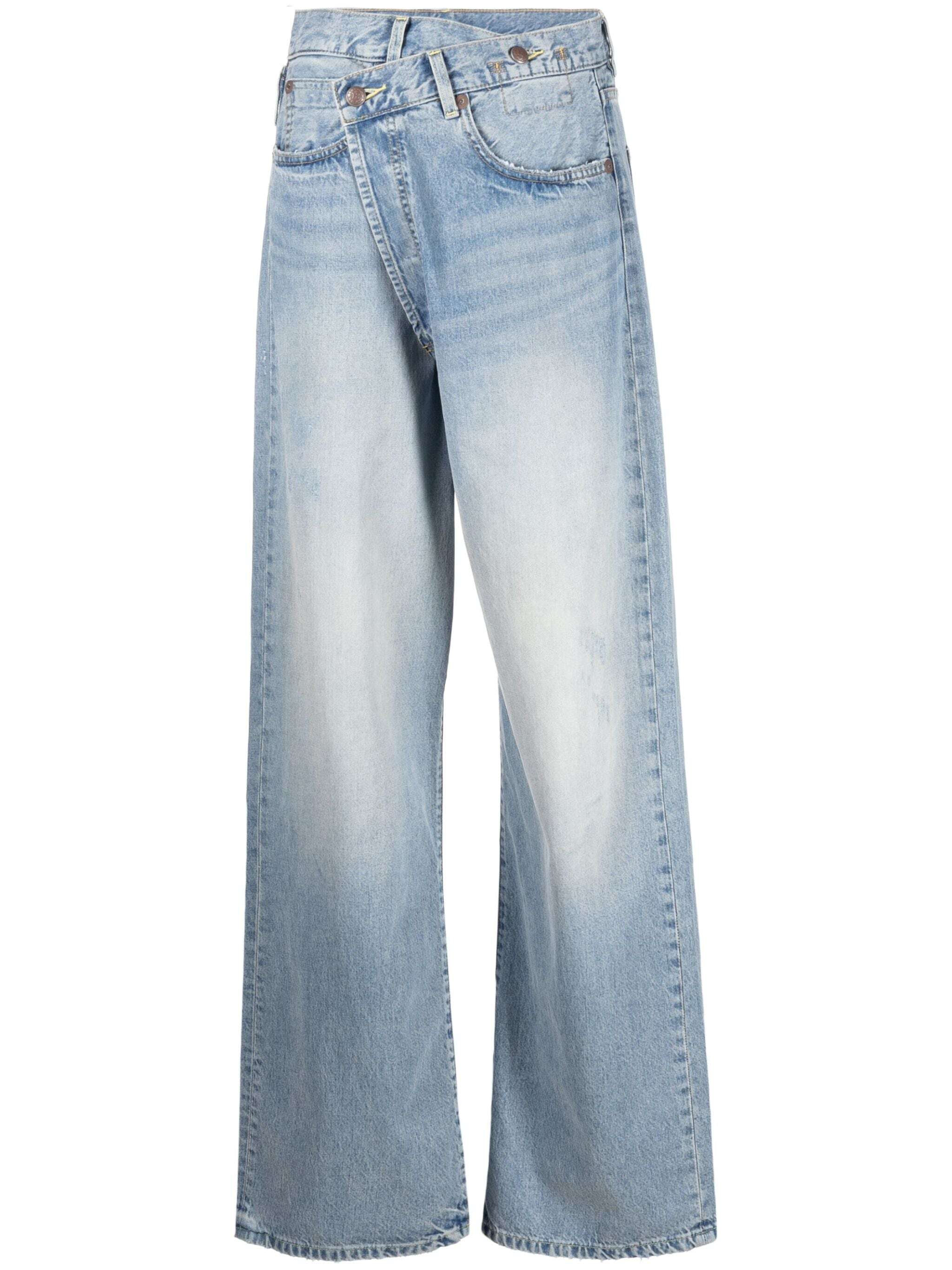 Crossover Jeans mit weitem Bein